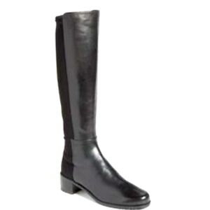 New Stuart Weitzman “Setaside” Knee-high Boots, Nappa Leather, Black, Size 12